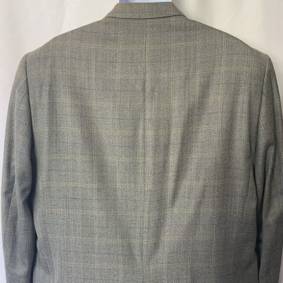 Lauren Ralph Lauren Herringbone Taupe Silk & Wool Sport Coat Blazer 43 Long - Picture 3 of 10